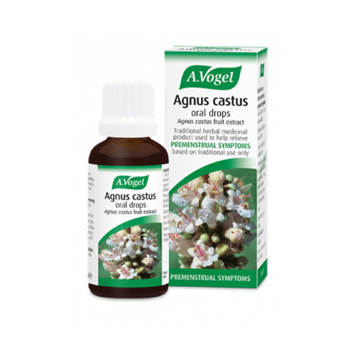 A Vogel Agnus Castus Oral Drops 50ml - Helps Relieve Pre-Menstrual Symptoms, Mood Swings, Cramps, Bloating & Breast Tenderness